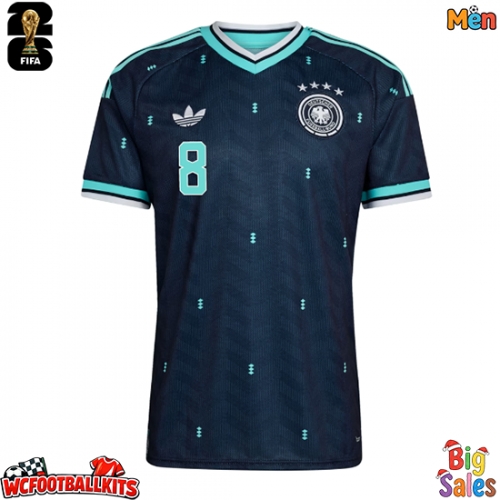 Germany Leon Goretzka #8 Replica Away Stadium Shirt World Cup 2026 Short Sleeve